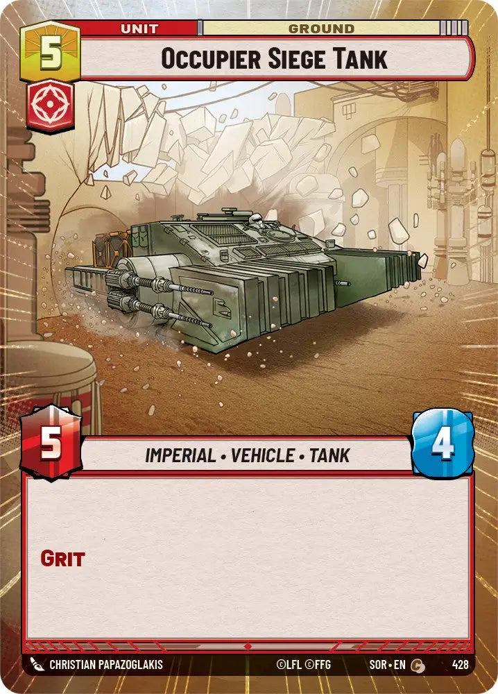 Occupier Siege Tank (Hyperspace) (428) [Spark of Rebellion] - Star Wars: Unlimited Single