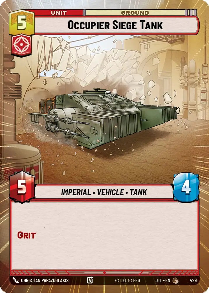 Occupier Siege Tank (Hyperspace) (429) [Jump to Lightspeed] - Star Wars: Unlimited Single