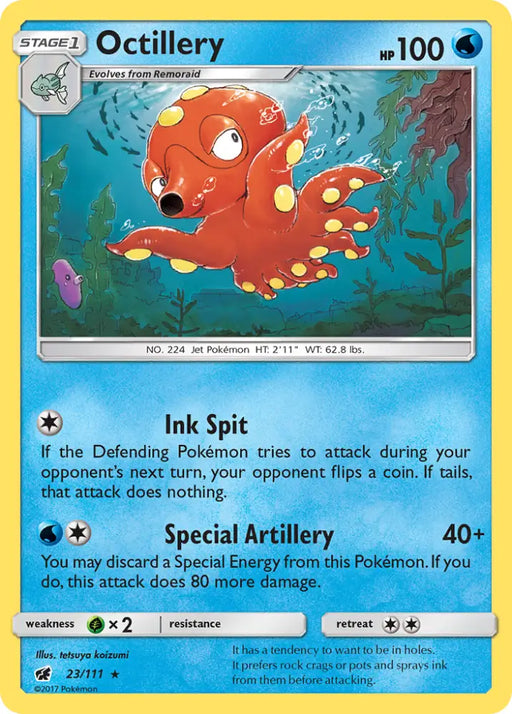Octillery (23/111) [Sun & Moon: Crimson Invasion] - Pokemon Single