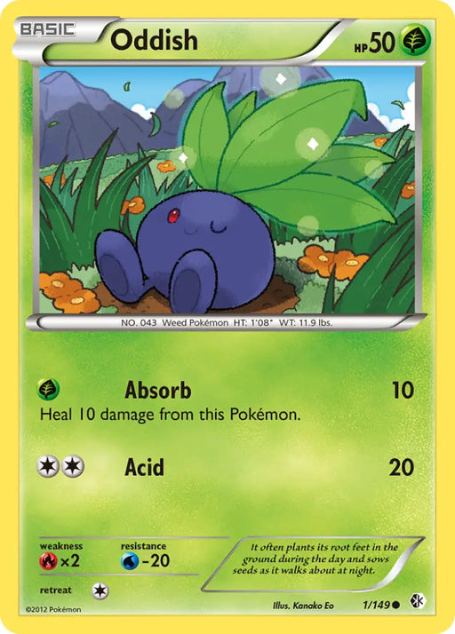 Oddish (1/149) [Black & White: Boundaries Crossed] - Pokemon Single