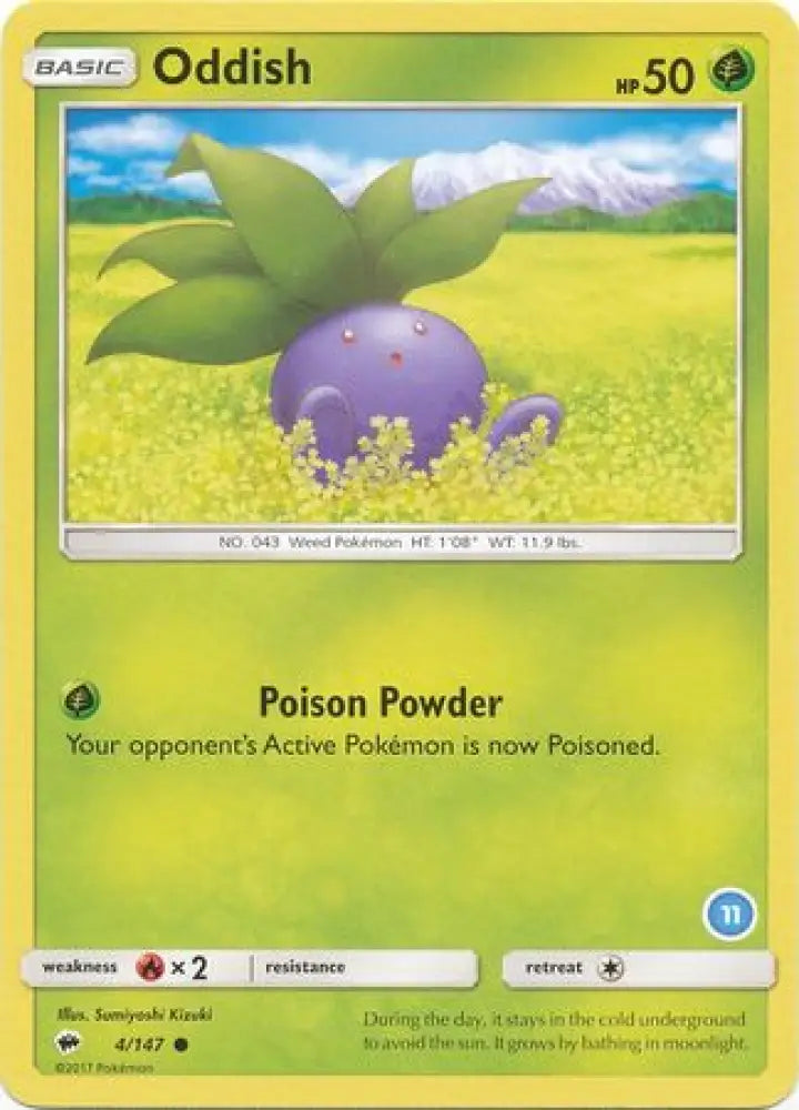 Oddish (4/147) (Deck Exclusive #11) [Sun & Moon: Trainer Kit - Alolan Ninetales] - Pokemon Single