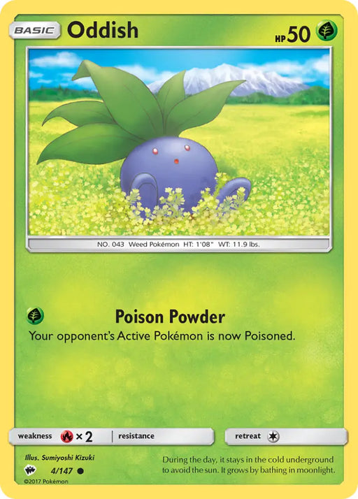 Oddish (4/147) [Sun & Moon: Burning Shadows] - Pokemon Single