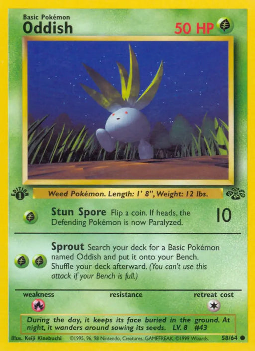 Oddish (58/64) [Jungle 1st Edition] - Pokemon Single