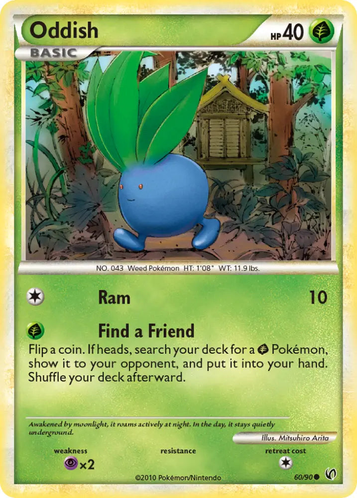 Oddish (60/90) [HeartGold & SoulSilver: Undaunted] - Pokemon Single