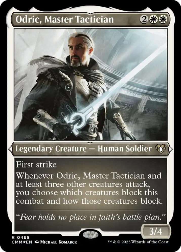 Odric Master Tactician (Foil Etched) [Commander Masters] - MTG Single