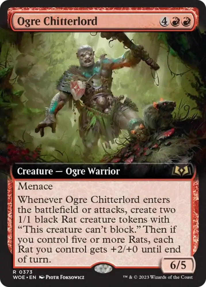 Ogre Chitterlord (Extended Art) [Wilds of Eldraine] - MTG Single