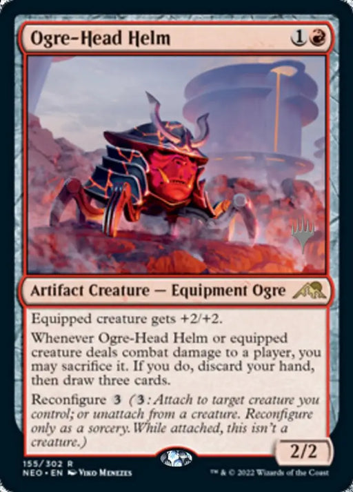 Ogre-Head Helm (Promo Pack) [Kamigawa: Neon Dynasty Promos] - MTG Single