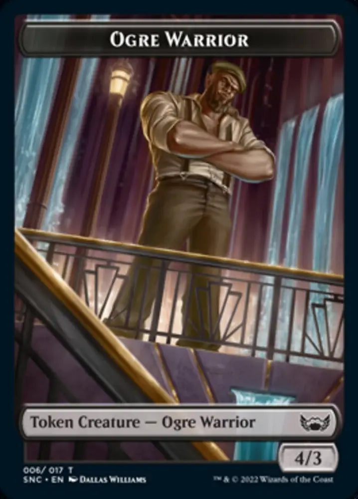 Ogre Warrior // Spirit Double-Sided Token [Streets of New Capenna Tokens] - MTG Single