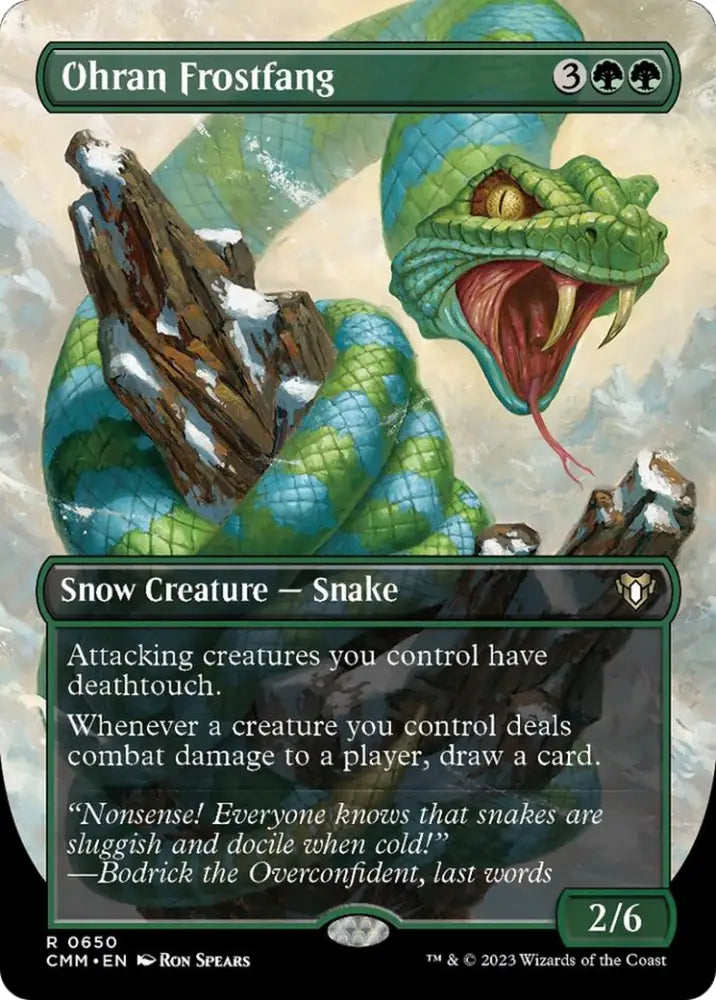 Ohran Frostfang (Borderless Alternate Art) [Commander Masters] - MTG Single