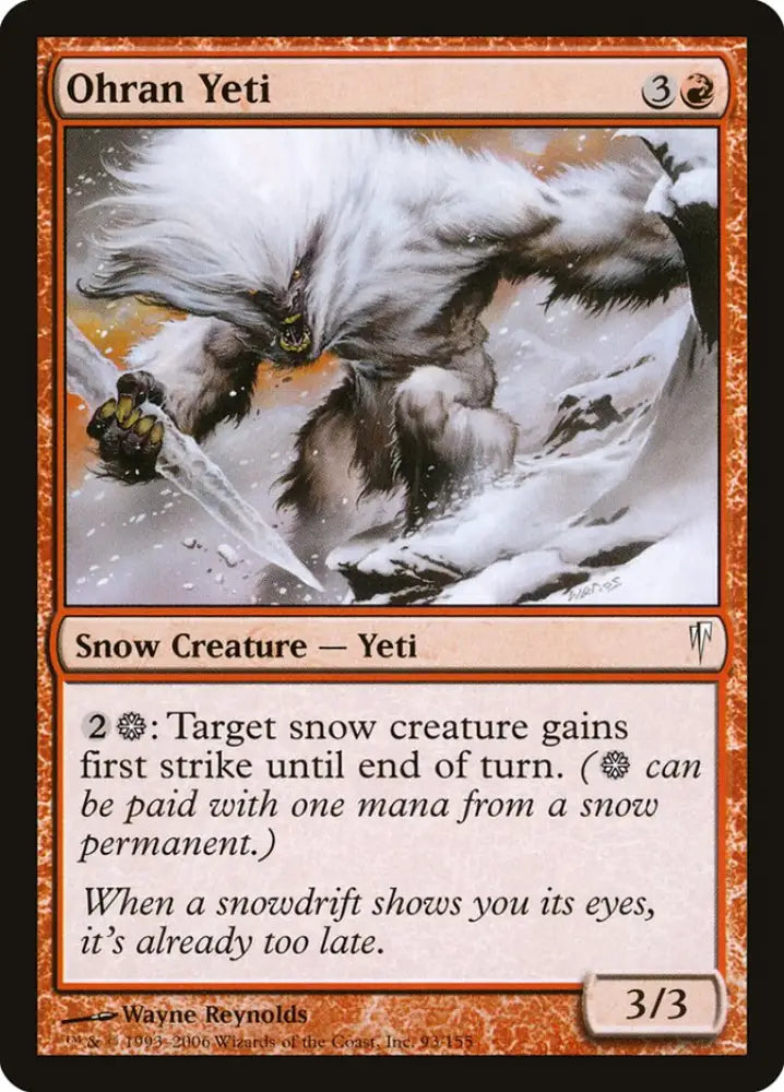 Ohran Yeti [Coldsnap] - MTG Single