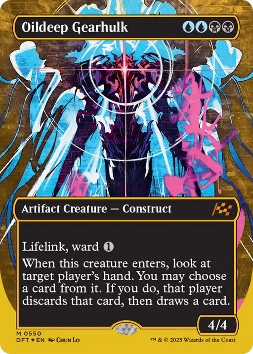 Oildeep Gearhulk (Borderless) (First-Place Foil) [Aetherdrift] - MTG Single