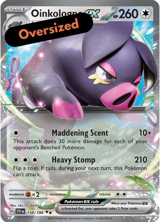 Oinkalogne ex (158/198) (Jumbo Card) [Scarlet & Violet: Base Set] - Pokemon Single