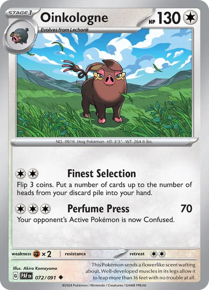 Oinkologne (072/091) [Scarlet & Violet: Paldean Fates] - Pokemon Single