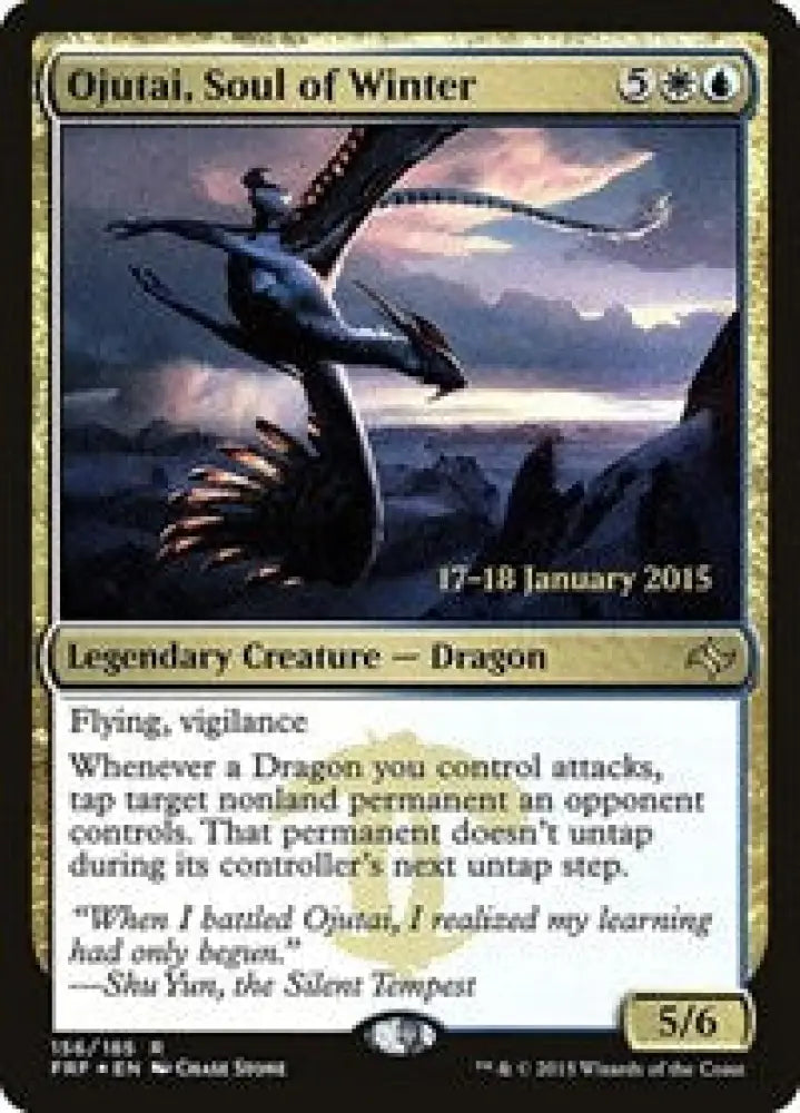 Ojutai, Soul of Winter (156) [Prerelease Cards]