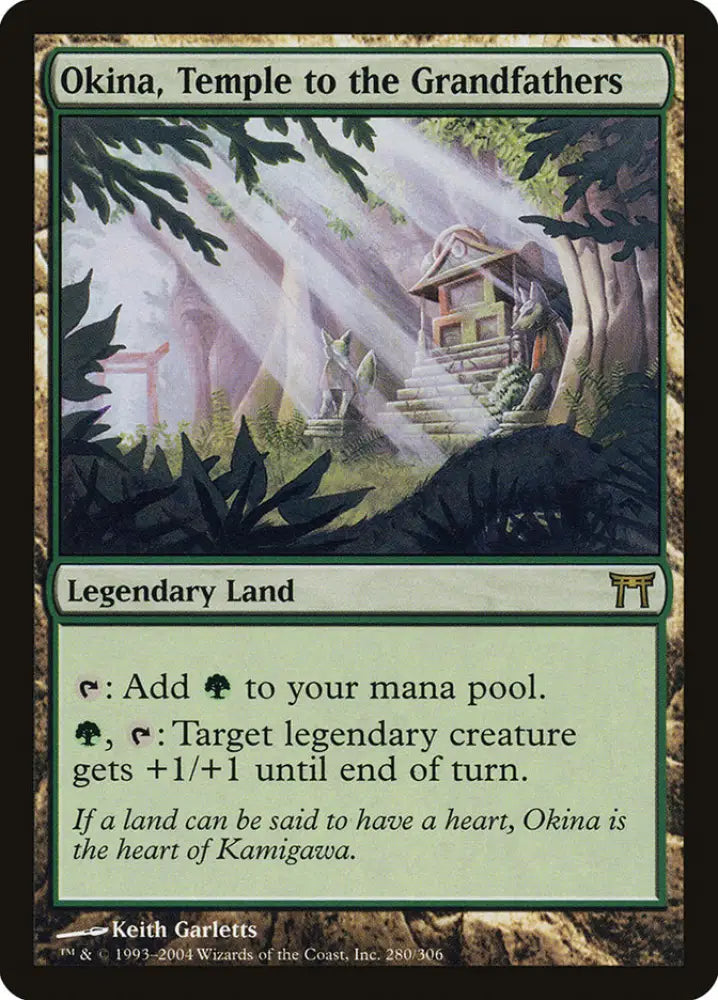 Okina Temple to the Grandfathers [Champions of Kamigawa] - MTG Single