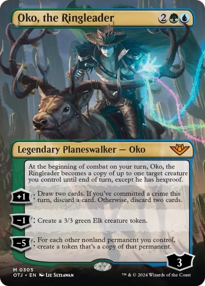 Oko the Ringleader (Borderless) [Outlaws of Thunder Junction] - MTG Single