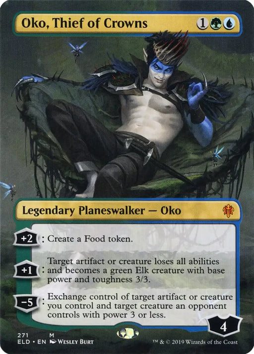 Oko Thief of Crowns (Borderless) [Throne of Eldraine] - MTG Single