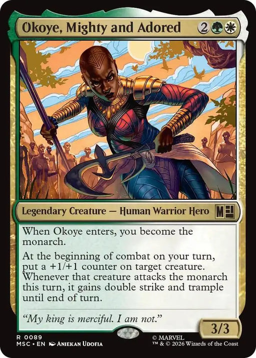 Okoye, Mighty and Adored (Surge Foil) (89) [Marvel Super Heroes Commander]