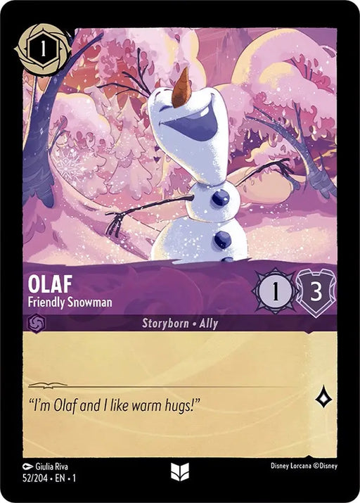 Olaf - Friendly Snowman (52/204) [The First Chapter] - Lorcana Single