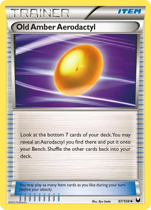 Old Amber Aerodactyl (97/108) [Black & White: Dark Explorers] - Pokemon Single