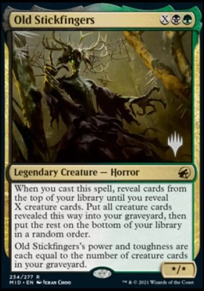 Old Stickfingers (Promo Pack) [Innistrad: Midnight Hunt Promos] - MTG Single