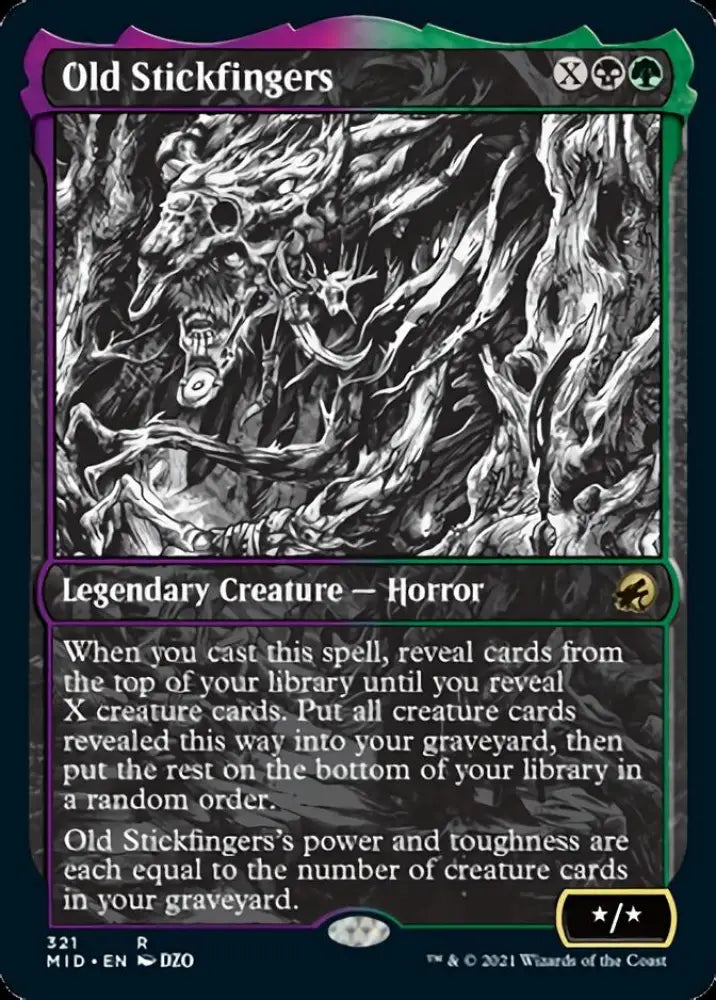 Old Stickfingers (Showcase Eternal Night) [Innistrad: Midnight Hunt] - MTG Single