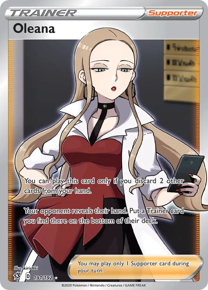 Oleana (191/192) [Sword & Shield: Rebel Clash] - Pokemon Single
