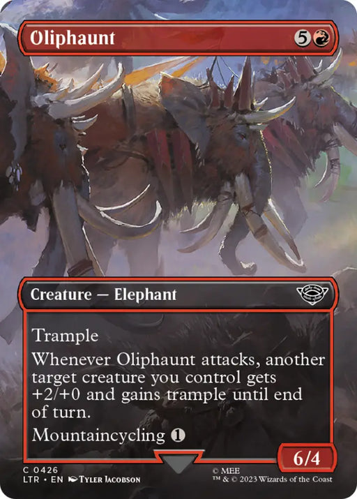 Oliphaunt (Borderless Alternate Art) [The Lord of the Rings: Tales of Middle-Earth] - MTG Single