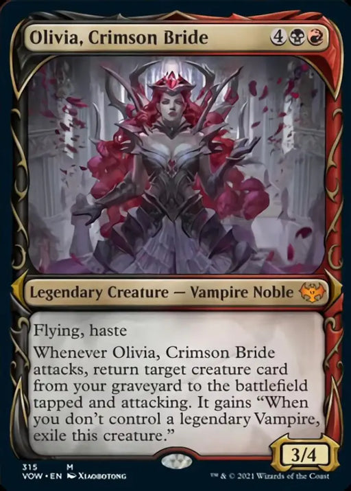 Olivia Crimson Bride (Showcase Fang Frame) [Innistrad: Crimson Vow] - MTG Single
