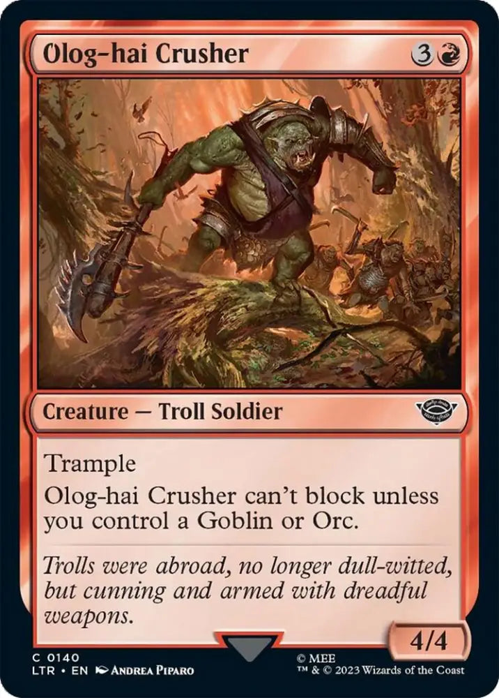 Olog-hai Crusher [The Lord of the Rings: Tales of Middle-Earth] - MTG Single