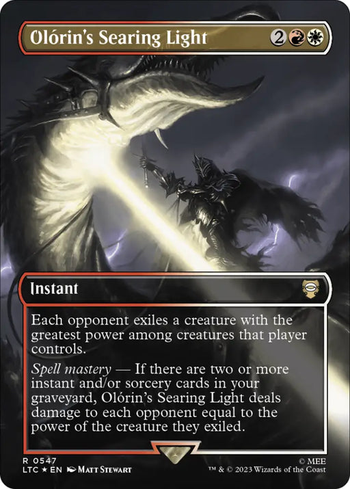 Olorin’s Searing Light (Borderless) (Surge Foil) [The Lord of the Rings: Tales of Middle-Earth Commander] - MTG Single