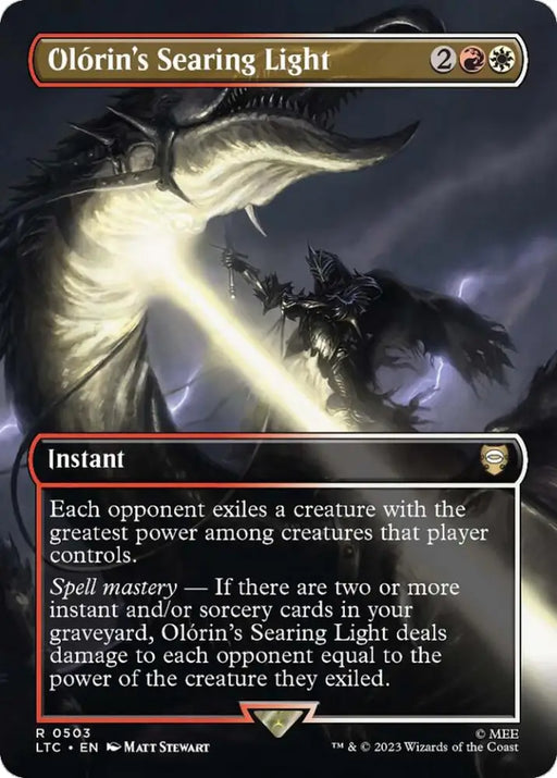 Olorin’s Searing Light (Borderless) [The Lord of the Rings: Tales of Middle-Earth Commander] - MTG Single