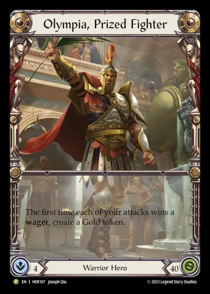 Olympia Prized Fighter [HER107] (Promo) Rainbow Foil - Flesh And Blood Single