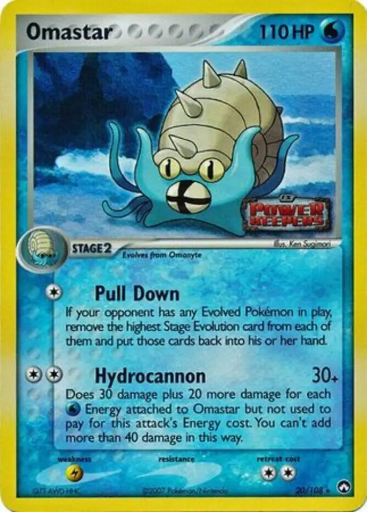 Omastar (20/108) (Stamped) [EX: Power Keepers] - Pokemon Single