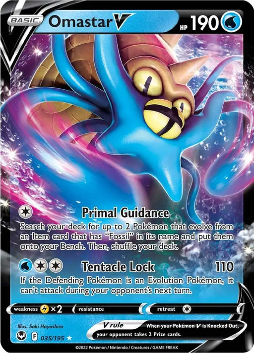 Omastar V (035/195) [Sword & Shield: Silver Tempest] - Pokemon Single