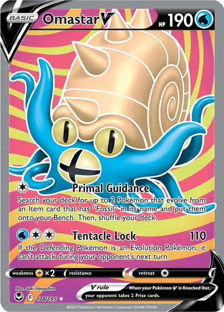 Omastar V (174/195) [Sword & Shield: Silver Tempest] - Pokemon Single