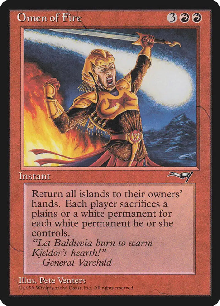 Omen of Fire [Alliances] - MTG Single