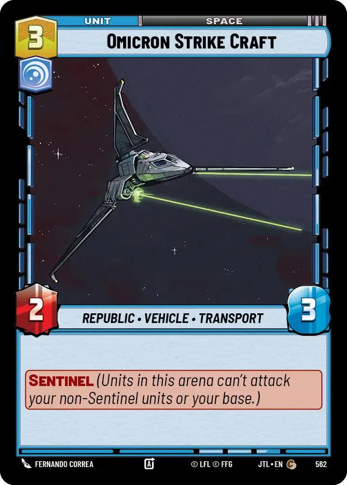 Omicron Strike Craft (Foil) (562) [Jump to Lightspeed] - Star Wars: Unlimited Single