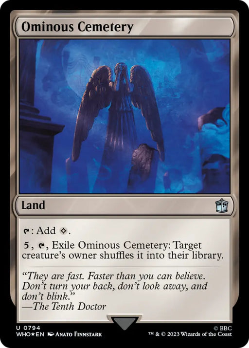 Ominous Cemetery (Surge Foil) [Doctor Who] - MTG Single