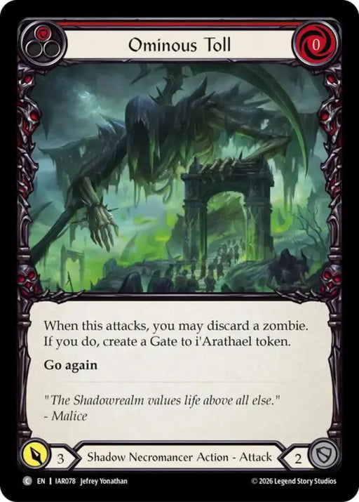 Ominous Toll (Red) (IAR078) [Usurp the Shadow Throne]
