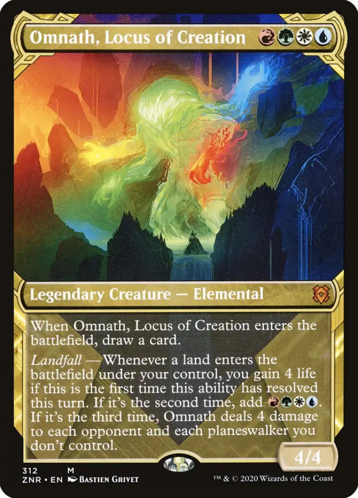 Omnath Locus of Creation (Showcase) [Zendikar Rising] - MTG Single