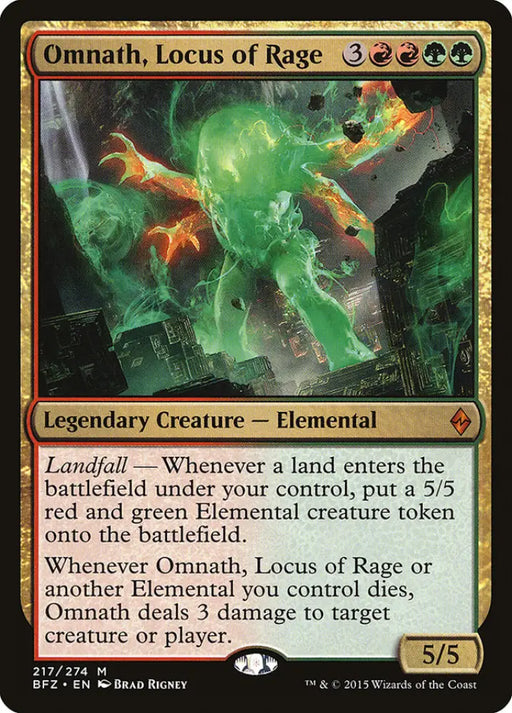 Omnath Locus of Rage [Battle for Zendikar] - MTG Single