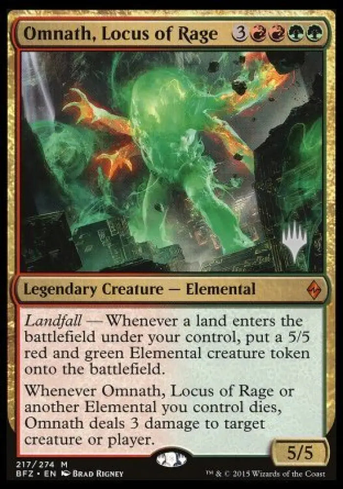 Omnath Locus of Rage (Promo Pack) [Battle for Zendikar Promos] - MTG Single