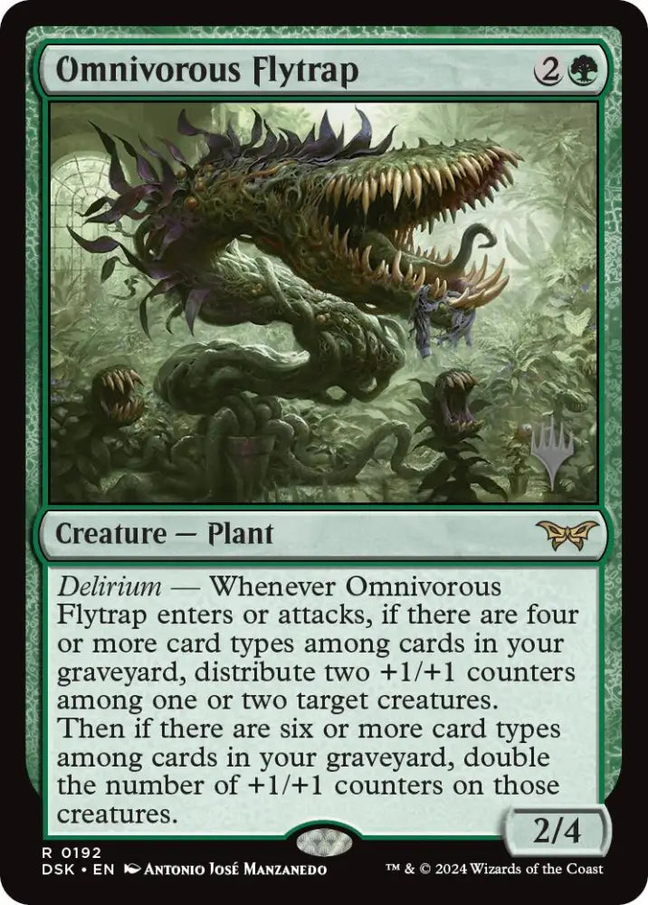 Omnivorous Flytrap (Promo Pack) [Duskmourn: House of Horror Promos] - MTG Single