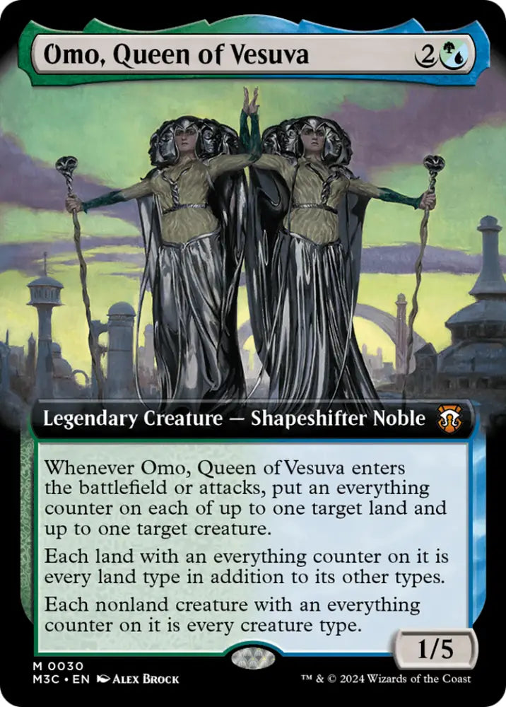 Omo Queen of Vesuva (Extended Art) [Modern Horizons 3 Commander] - MTG Single