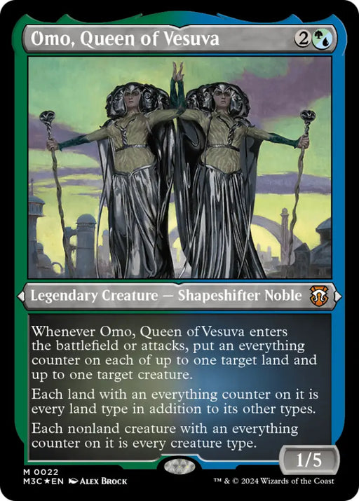 Omo Queen of Vesuva (Foil Etched) [Modern Horizons 3 Commander] - MTG Single