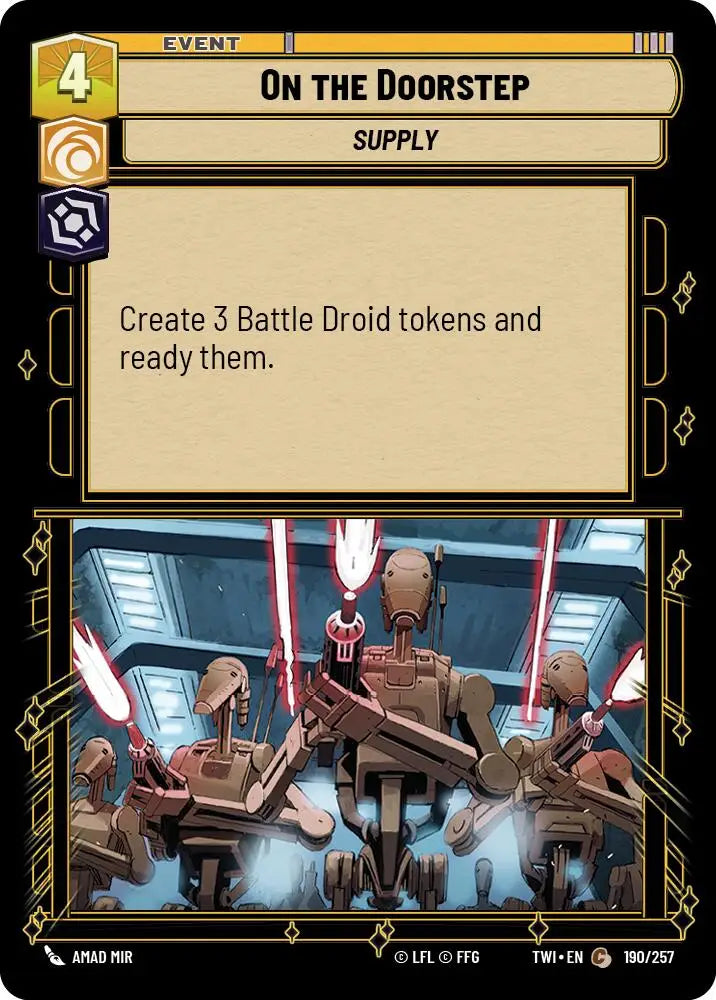 On The Doorstep (190/257) [Twilight of the Republic] - Star Wars: Unlimited Single