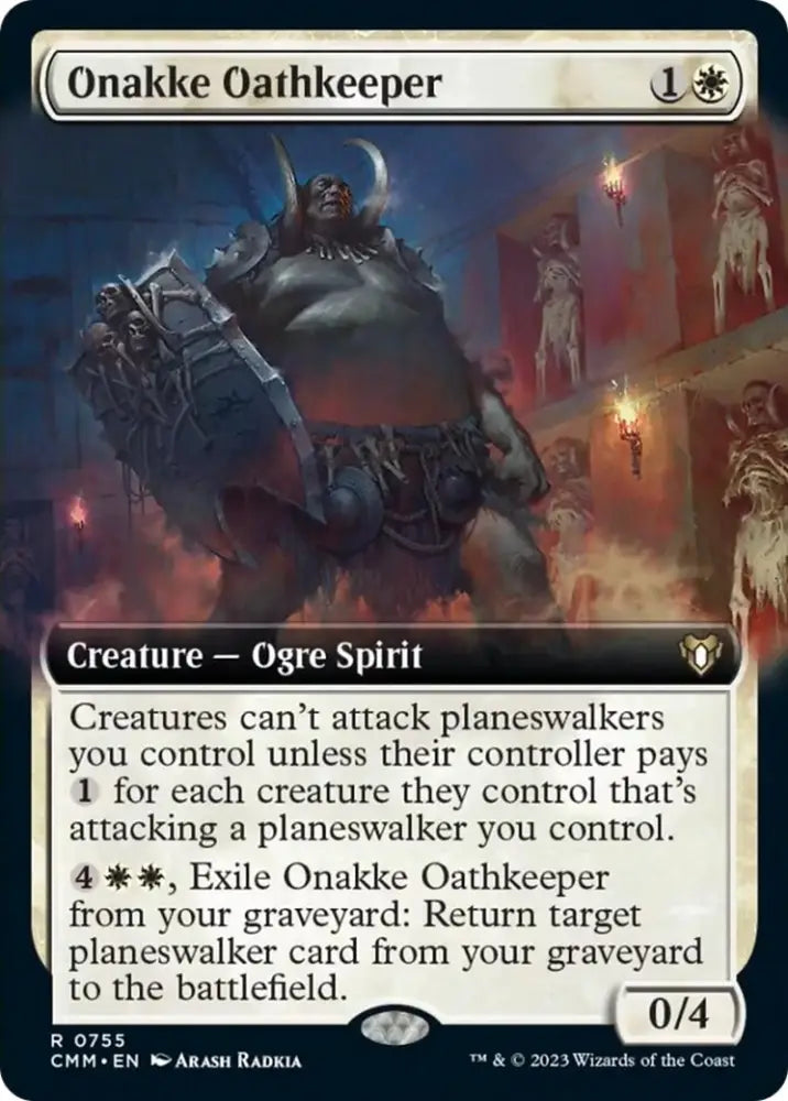 Onakke Oathkeeper (Extended Art) [Commander Masters] - MTG Single