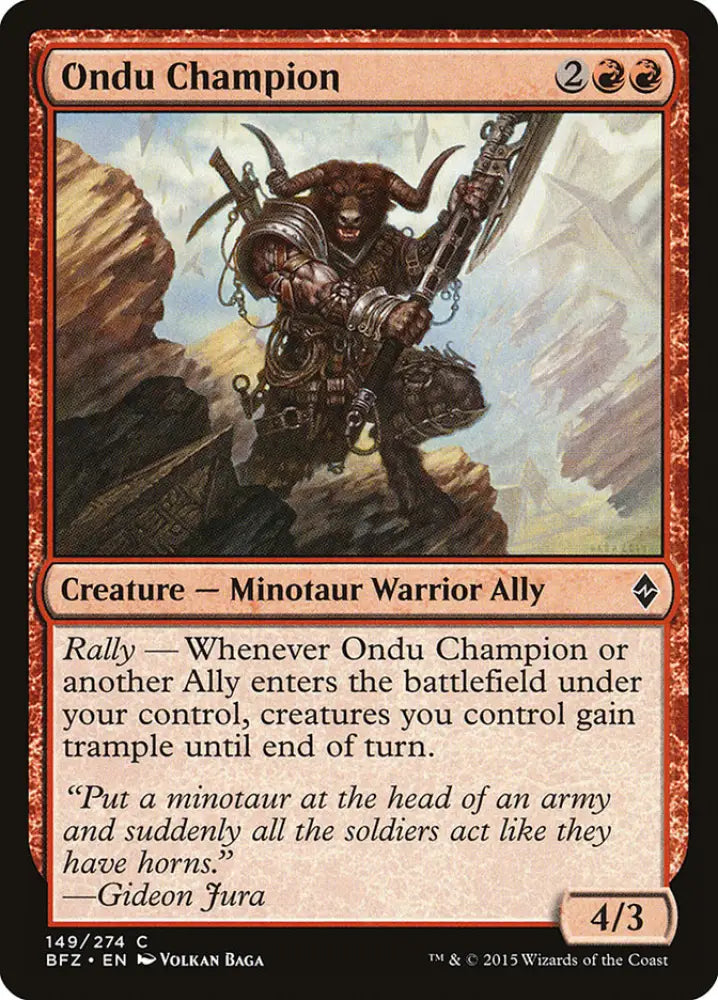 Ondu Champion [Battle for Zendikar] - MTG Single
