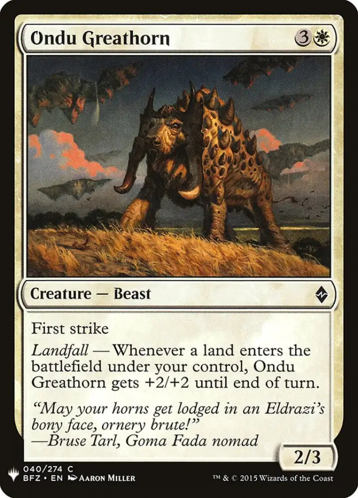Ondu Greathorn [Mystery Booster] - MTG Single